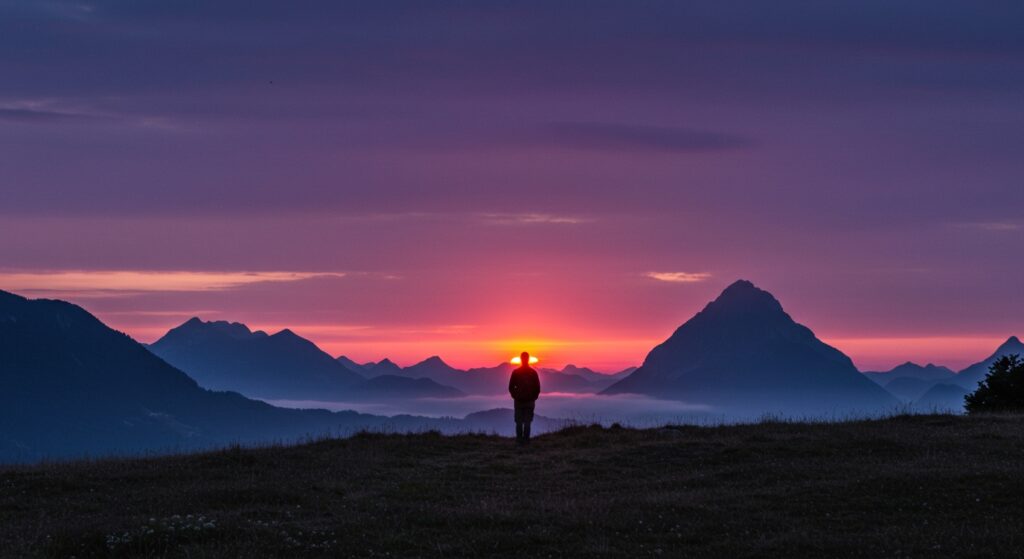 未来的なクリーンルームで、発光する幹細胞が培養皿で増殖する様子。希望を示す明るい細胞に対し、背景には不穏な赤と黒の影が潜在的な死亡リスクと安全性の課題を暗示しています。再生医療の進歩と同時に注意すべき危険性を視覚化した画像。