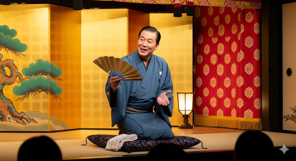 三遊亭円楽が高座で落語をしている姿