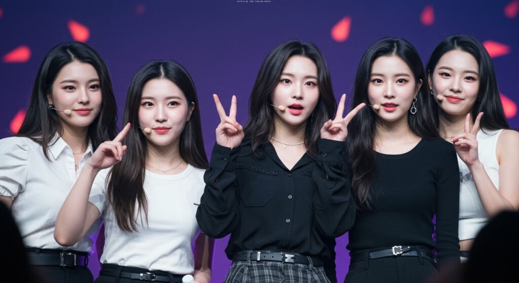 ノイズに満ちたぼやけたデジタル空間の中、スマートフォンを真剣な表情で見つめるファンの手がクローズアップされている。スマホ画面には、混沌とした情報とは対照的に、一筋の光に照らされた「公式見解」または「真相」を示すクリアなテキストが鮮明に浮かび上がる。これはBTSジミンの熱愛デマに関する情報過多と、正確な情報へのアクセス、そしてプライバシー保護の重要性を象徴する視覚的に訴えるイメージ。