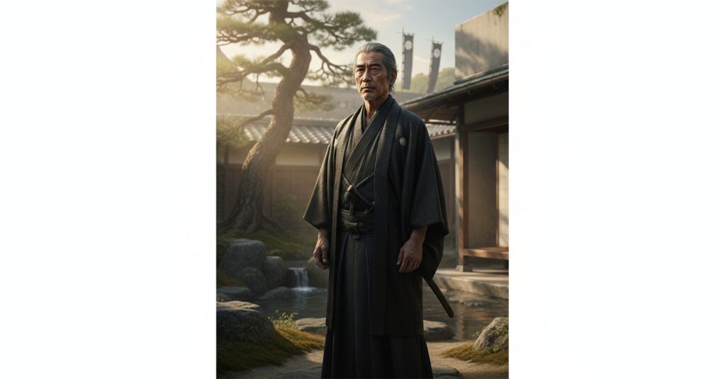 土方歳三役で知られる俳優の功績と品格を表現したイメージ