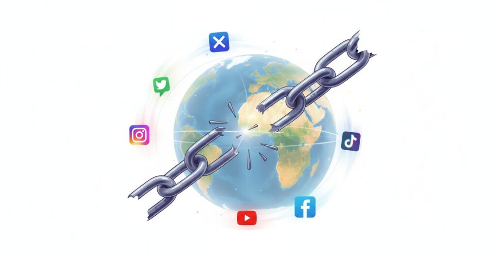 JICAアフリカ・ホームタウン事業撤回の背景にある誤情報拡散とSNSの影響を示すイメージ