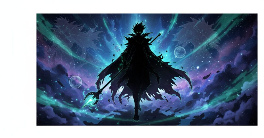 モンスターストライクの「忍野扇【超究極】こよみリバース」クエストのメインビジュアルをイメージしたイラスト