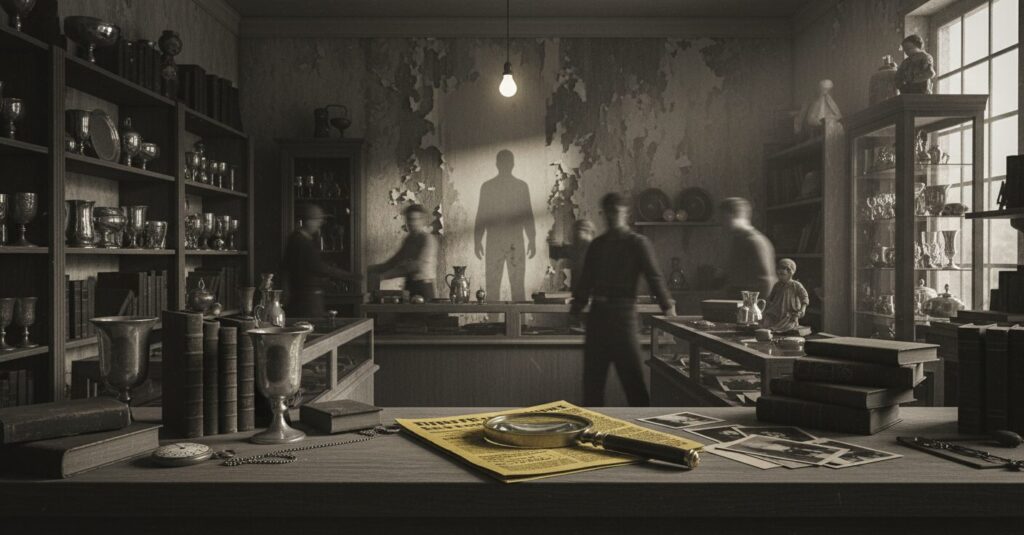 1982年、東京・池袋の古美術店で発生した無尽蔵殺人事件を象徴するイメージ。消えた店主と遺体なき裁判の謎。