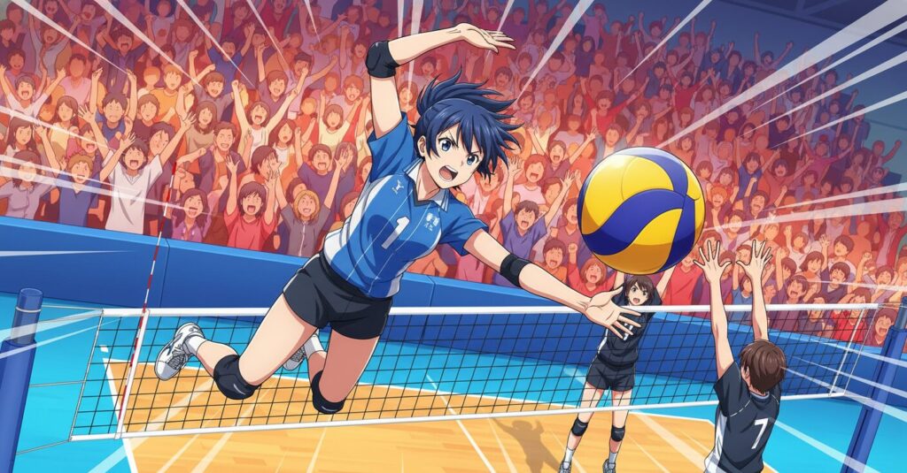 お笑い芸人・狩野英孝さんが人気アニメ『ハイキュー!!』に熱中する様子。作品への深い愛情と純粋なファン心理を表現。