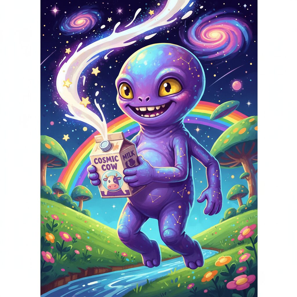 アニメ『ダンダダン』の人気キャラクター、チキチータと声優・大空直美さんをイメージしたイラスト