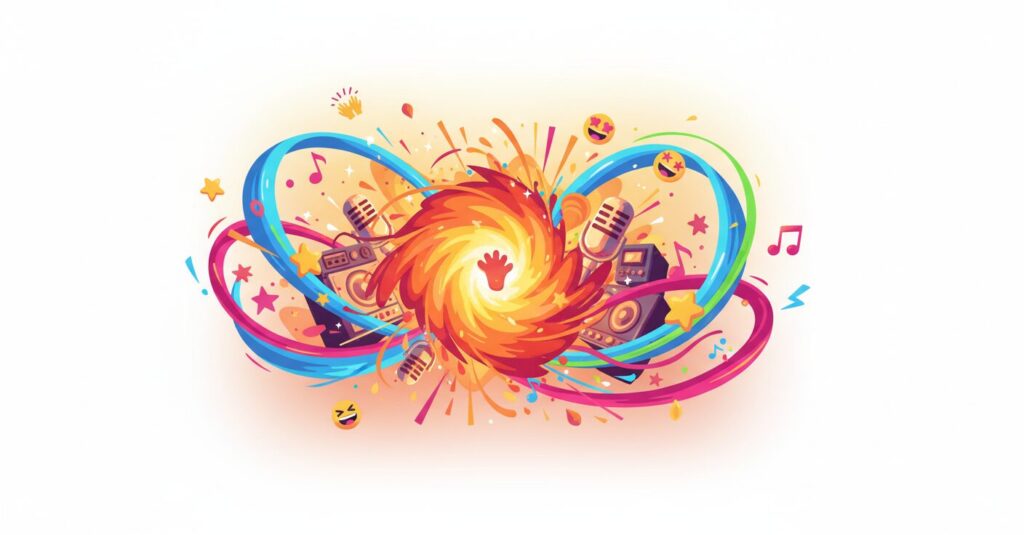 野沢雅子さんの偉業と情熱を表現した抽象的なイラスト