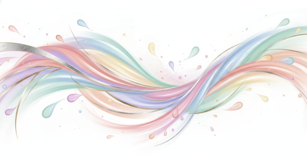 多角的な魅力を持つ人物のイメージを表す抽象的なアートワーク