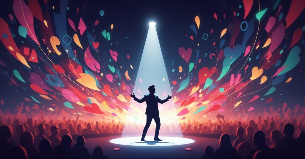 兼近大樹さんの恋愛事情や結婚観、理想のタイプをイメージした抽象的なイラスト。