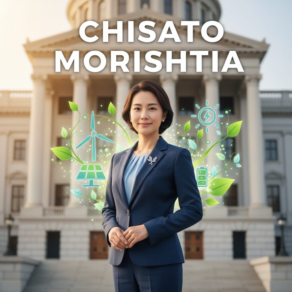 元タレントの森下千里議員が環境大臣政務官として公務にあたる様子