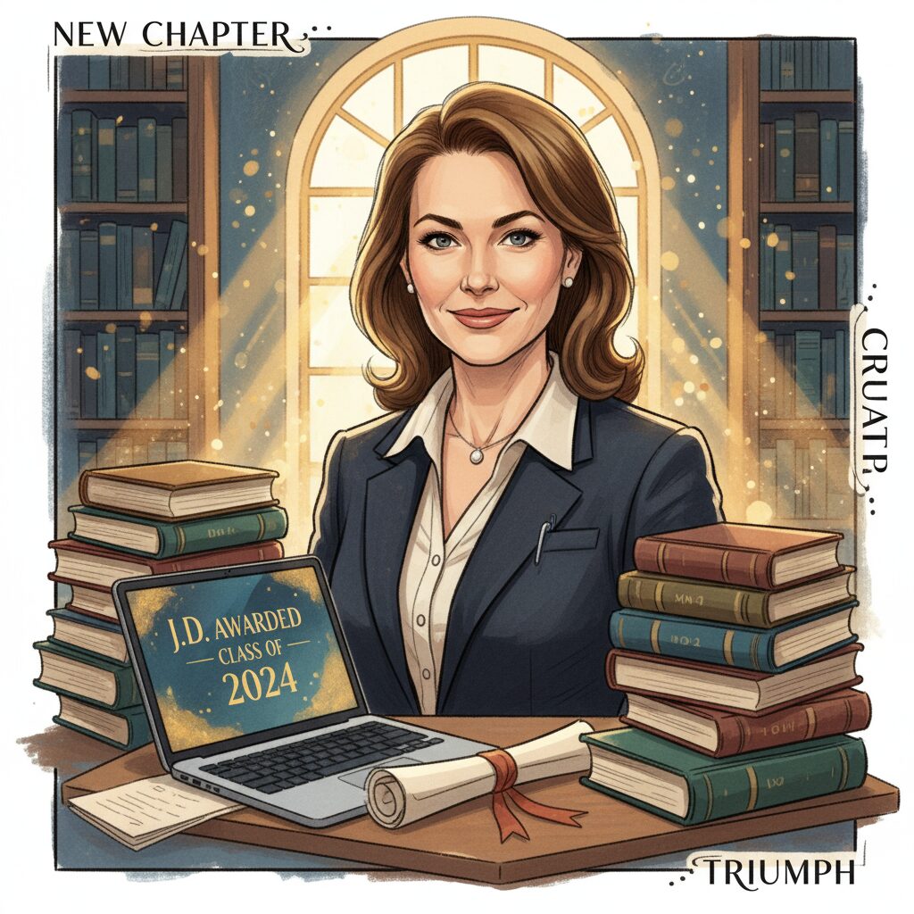 49歳で司法試験に合格した山本モナさんの成功を祝う画像