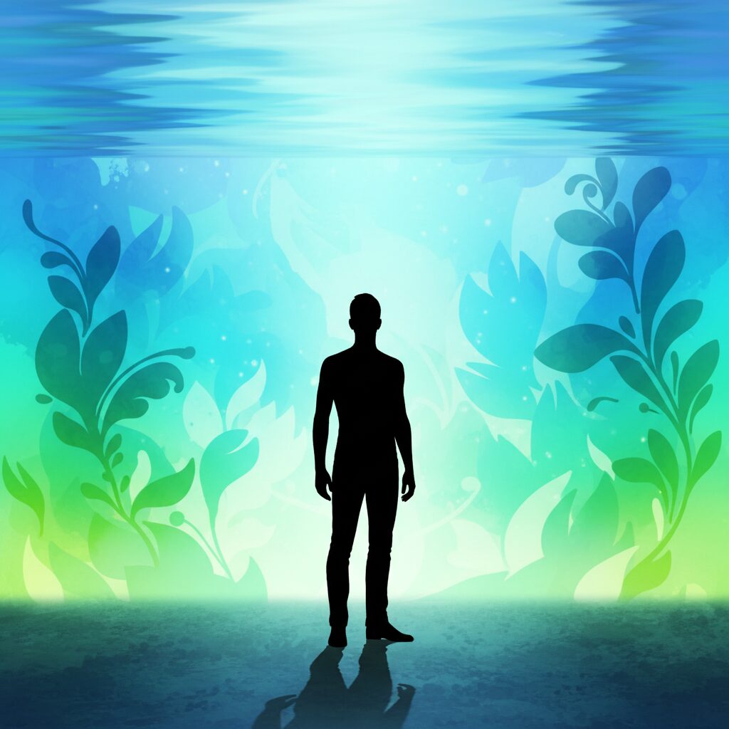 賀来賢人さんの身長が179.2cmになったニュースを象徴する、伸びるような男性のシルエットのイラスト。