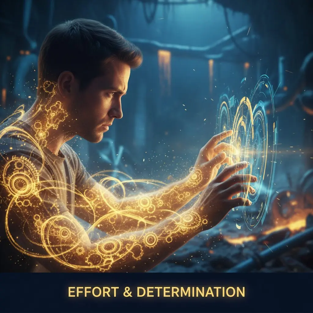 全力で努力する人のイラスト