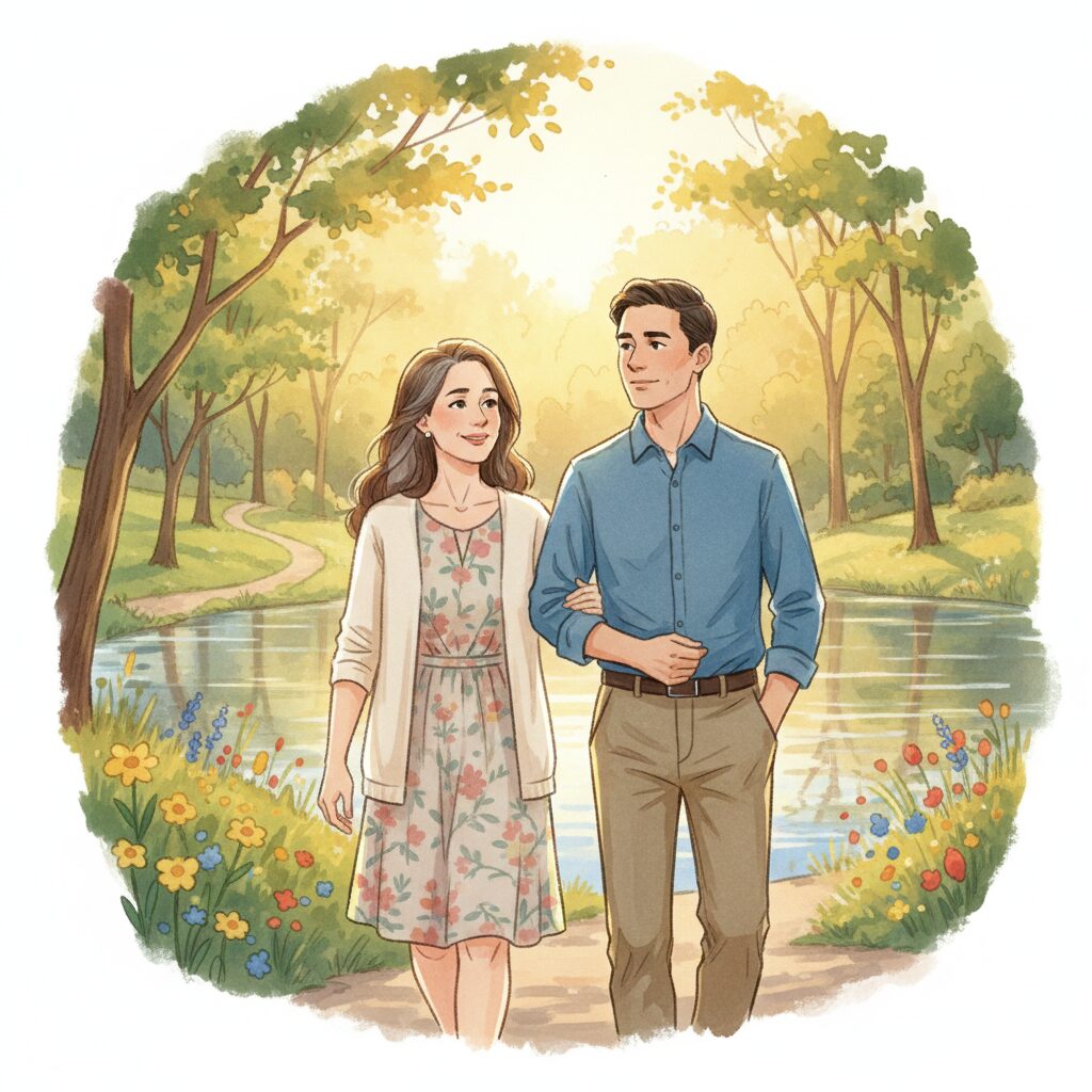 松居直美さんと息子・直樹さんの温かい親子関係を描いたイラスト。