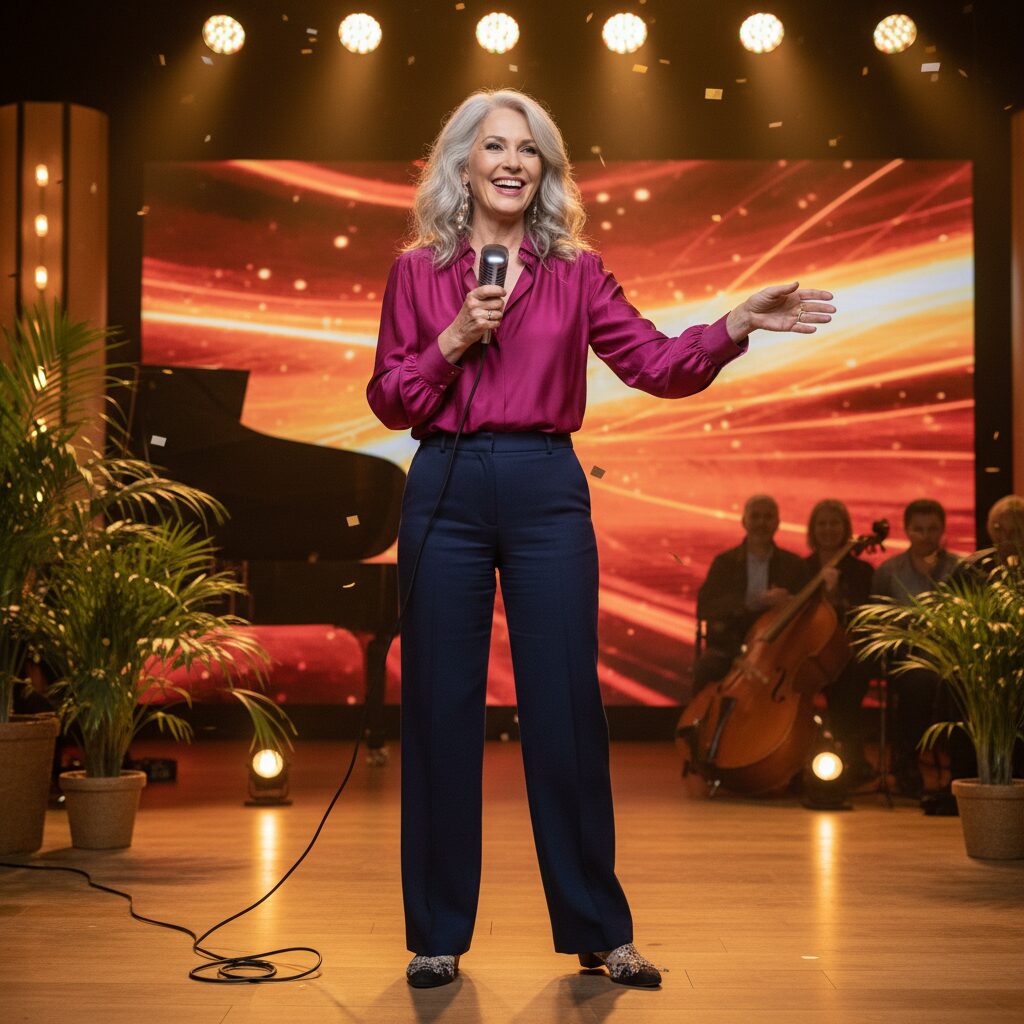 バラエティ番組で活躍する井森美幸さんの姿