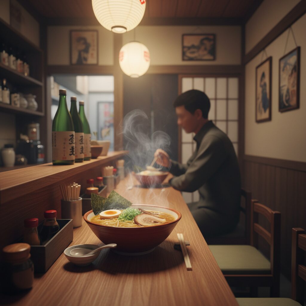 井之頭五郎が一人静かに食事を楽しむ、温かい雰囲気の日本食レストランのアイキャッチ画像