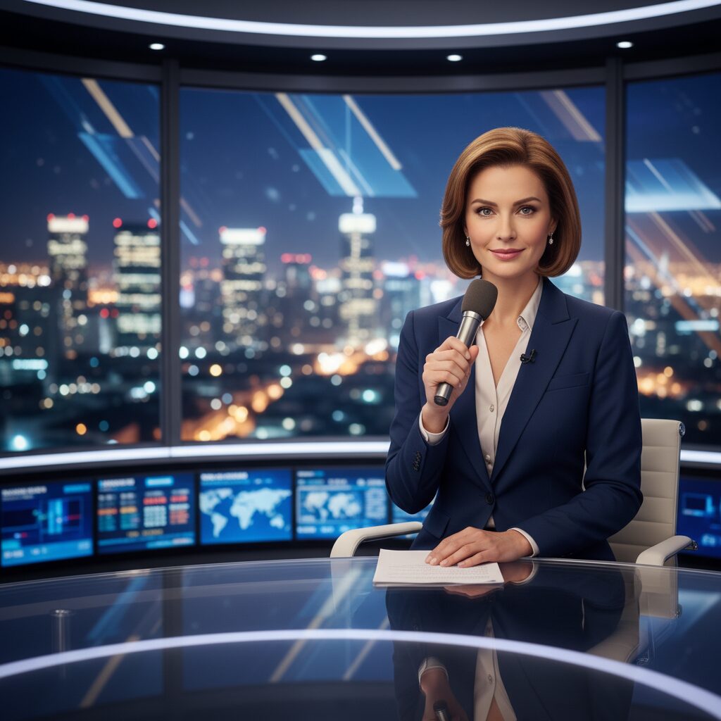 TBSの報道番組「Nスタ」でメインキャスターを務める出水麻衣アナウンサーのイメージ。知性とキャリアを感じさせる表情。