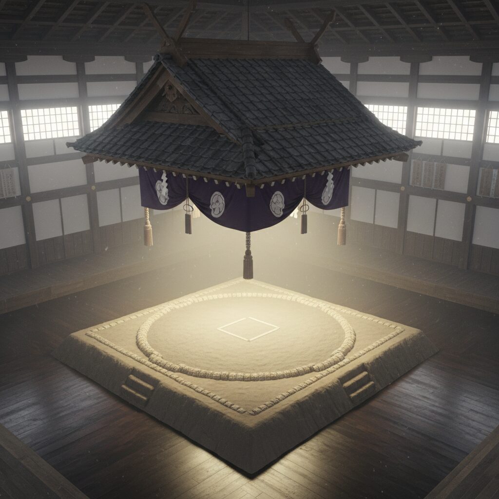 北の湖敏満氏の功績を偲ぶ、静かで厳粛な相撲の土俵