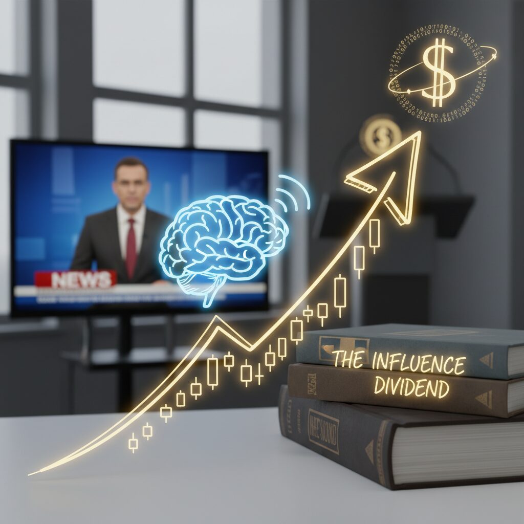 テレビ、書籍、講演会を象徴する要素が描かれた、池上彰氏の年収に関するイメージ