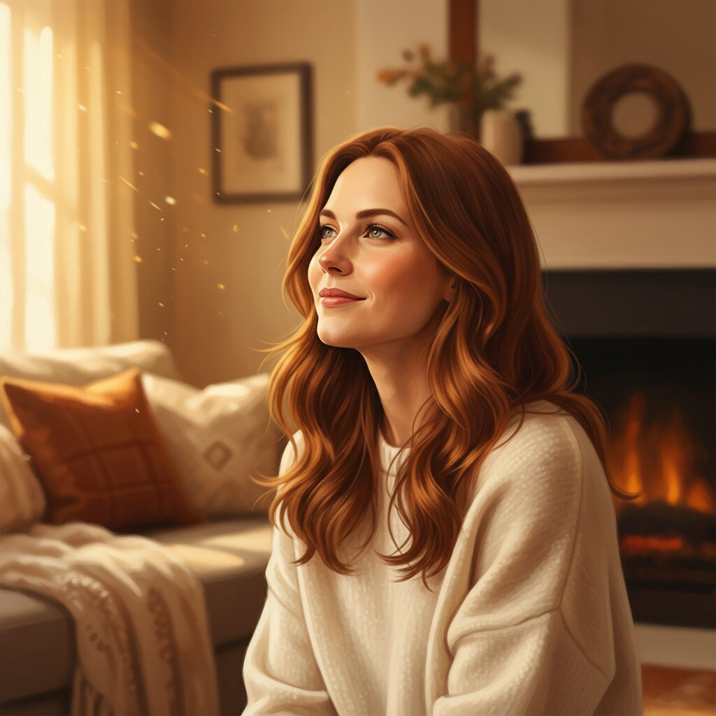 松村沙友理さんが穏やかな表情で微笑んでいる。