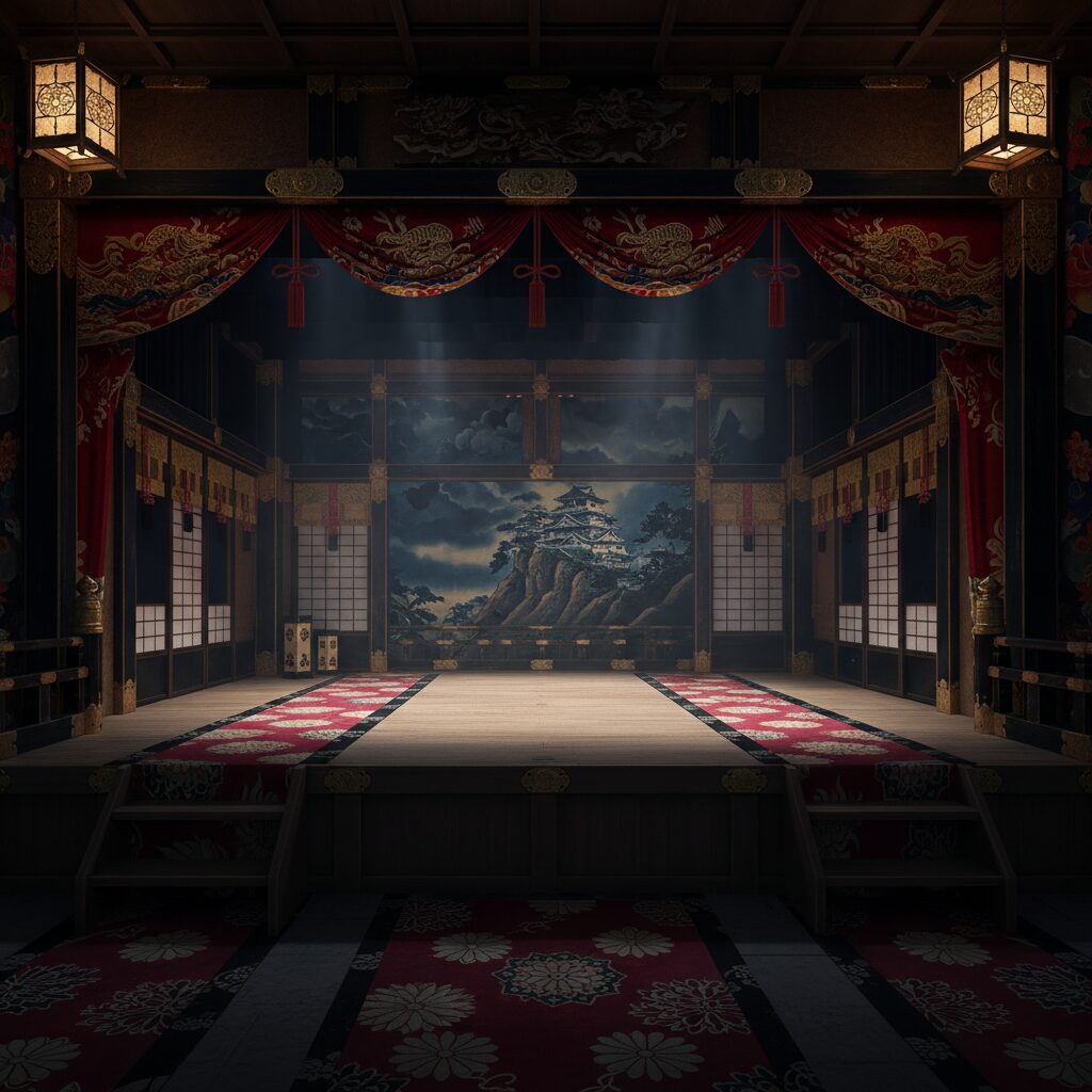 映画『国宝』を象徴する歌舞伎舞台の壮大なイメージ