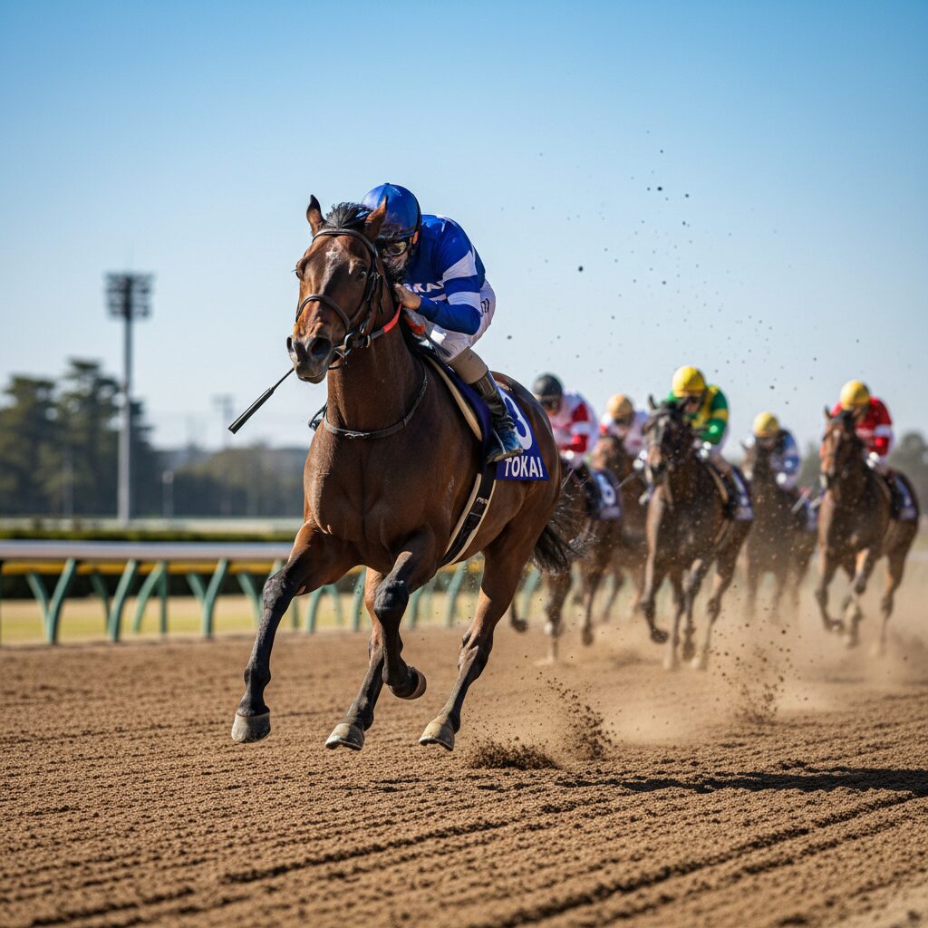 園田競馬場、兵庫ジュニアグランプリで優勝するトウカイマシェリと鮫島克駿騎手