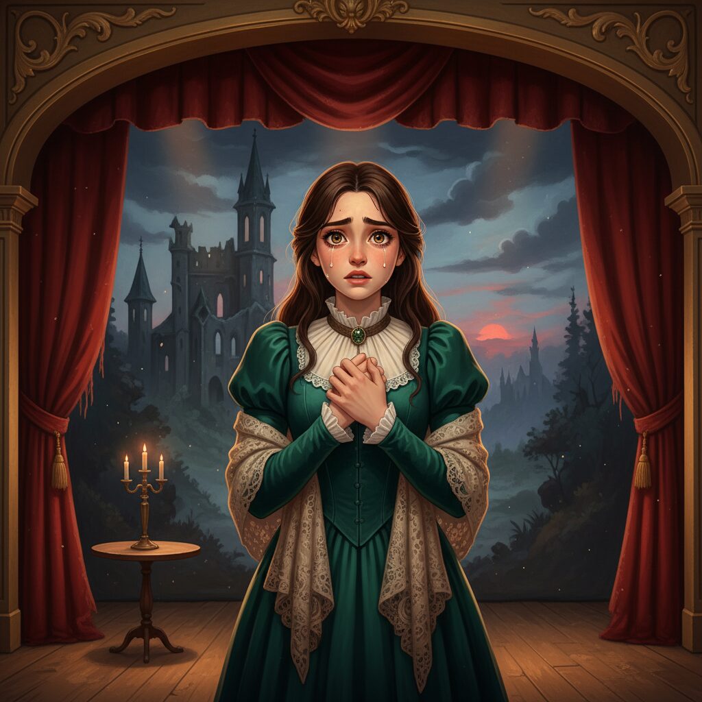 舞台で演技する若き日のキムラ緑子さんのイメージ