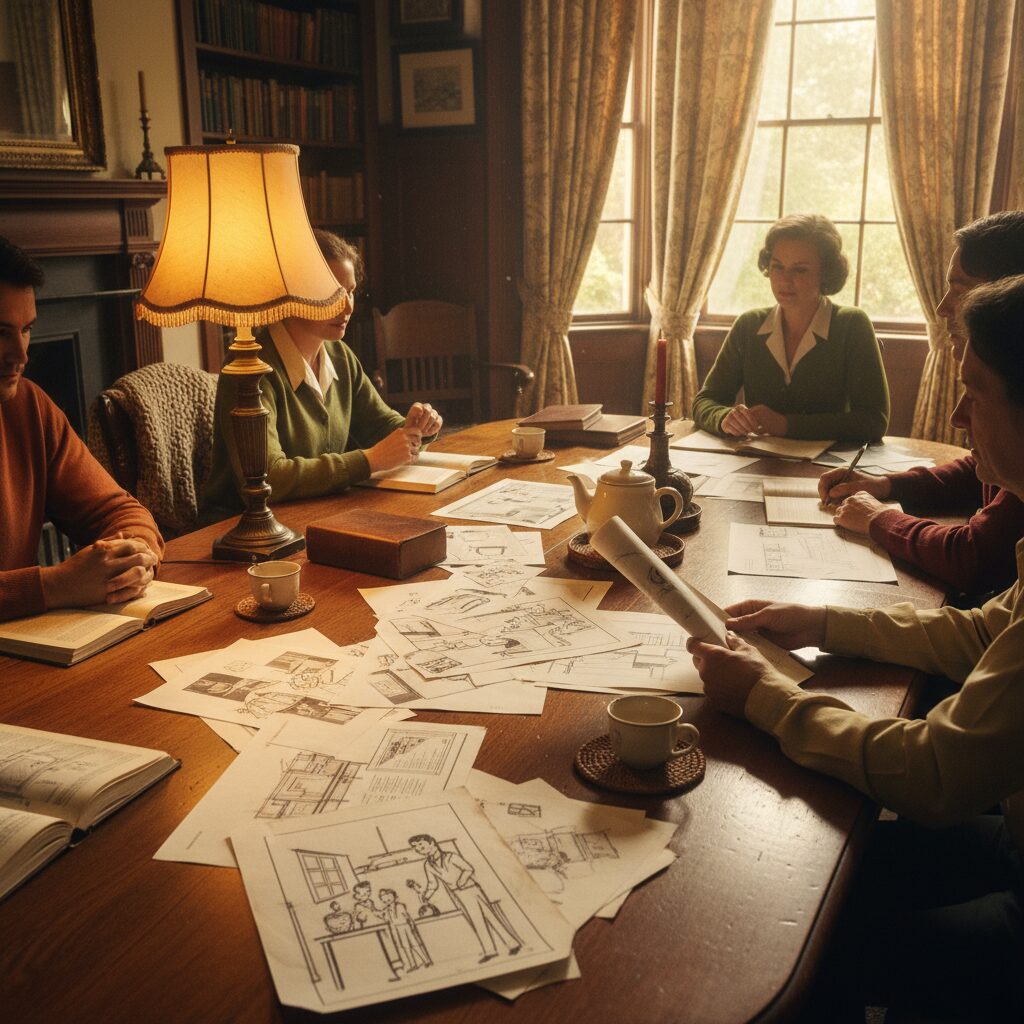 ドラマ「とと姉ちゃん」で小橋鞠子を演じた相楽樹の活躍と現在の姿を連想させる、家族の温かさを描いたイラスト。