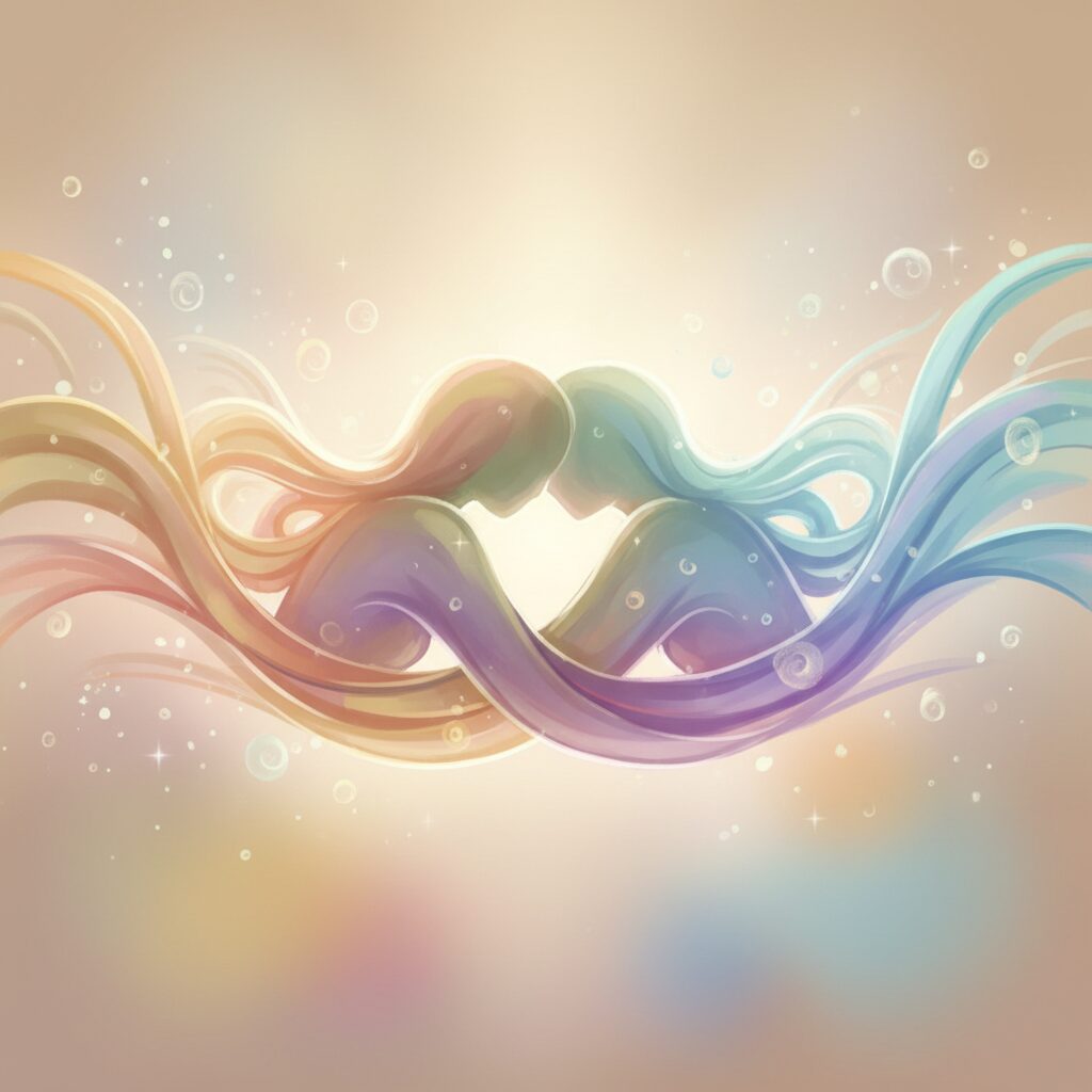 蒔田彩珠さんの兄である蒔田伊吹さんの存在と、家族の絆を象徴する抽象的なイラスト