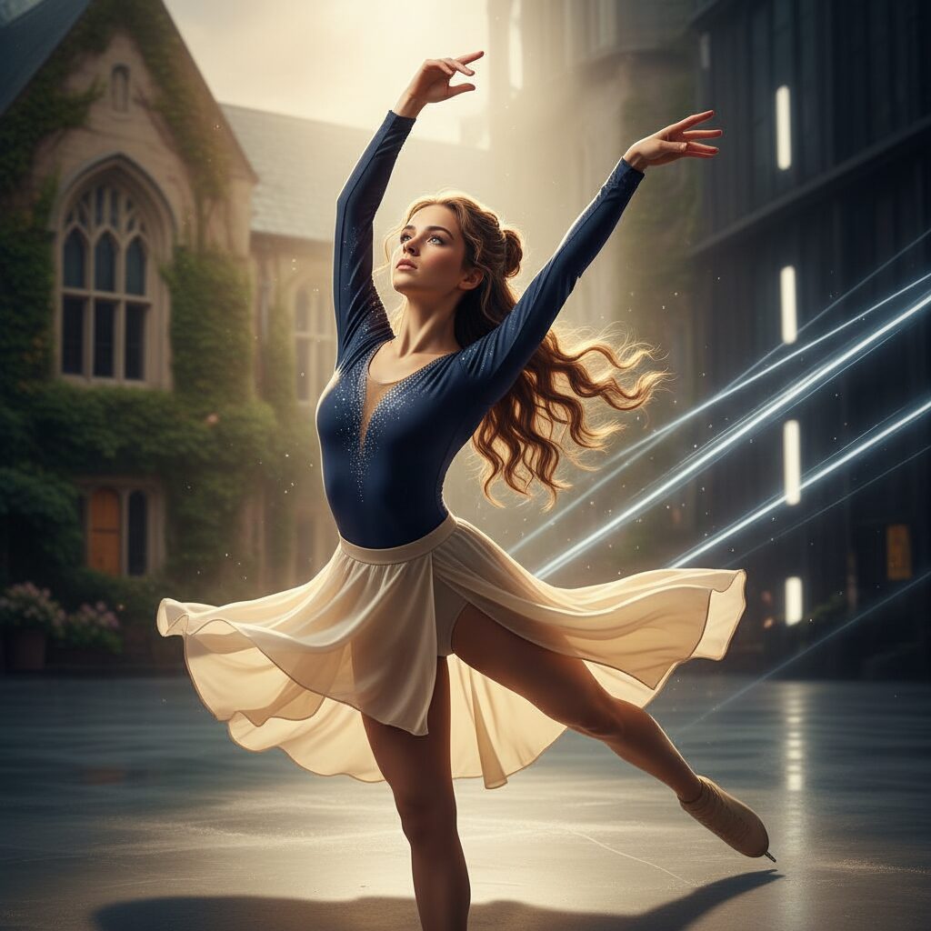 若き日の森田望智を彷彿とさせる、フィギュアスケートと女優の情熱が交差するイメージ