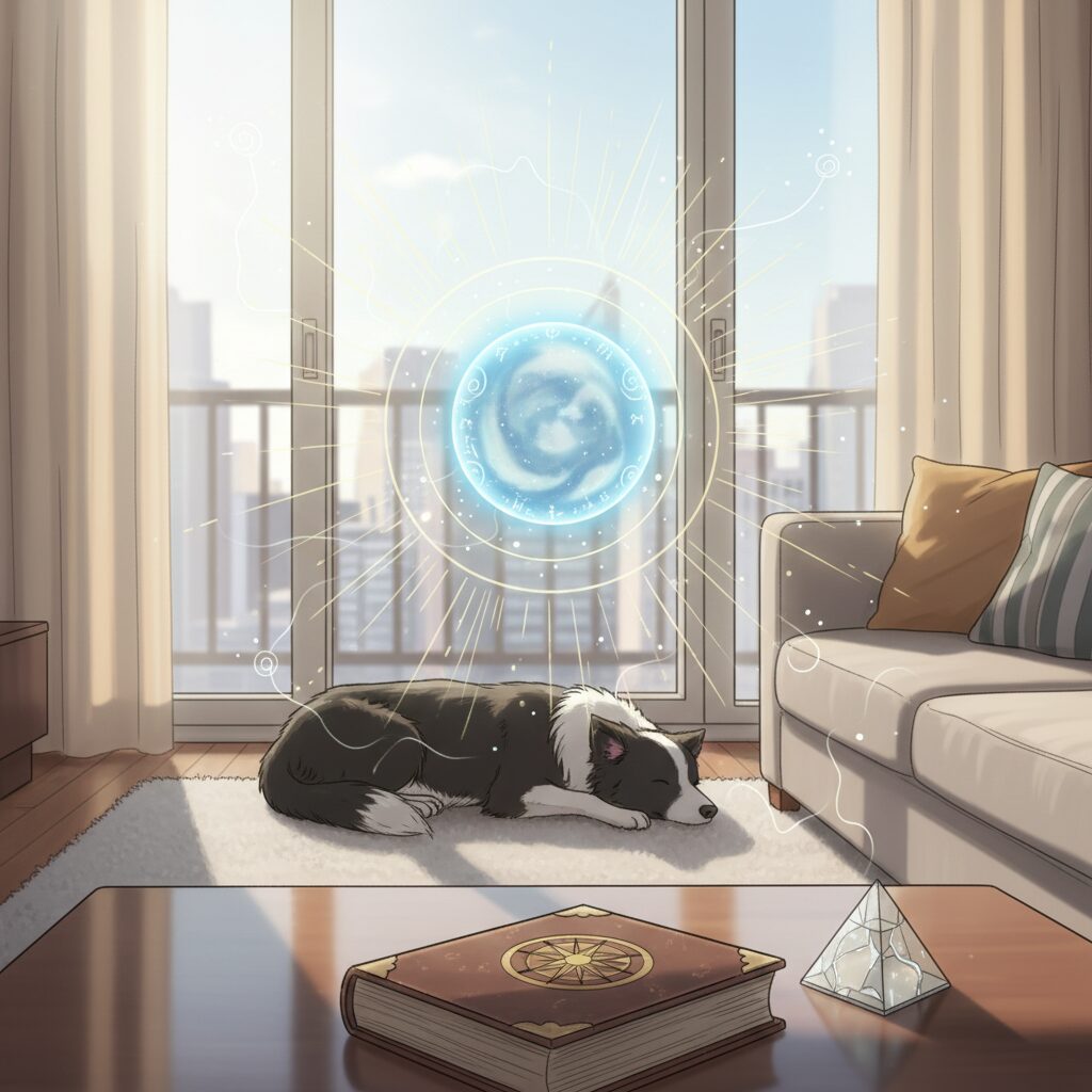 東京都世田谷区の高級マンションで愛犬ボーダーコリー「常吉」とくつろぐ清原和博氏のイメージ