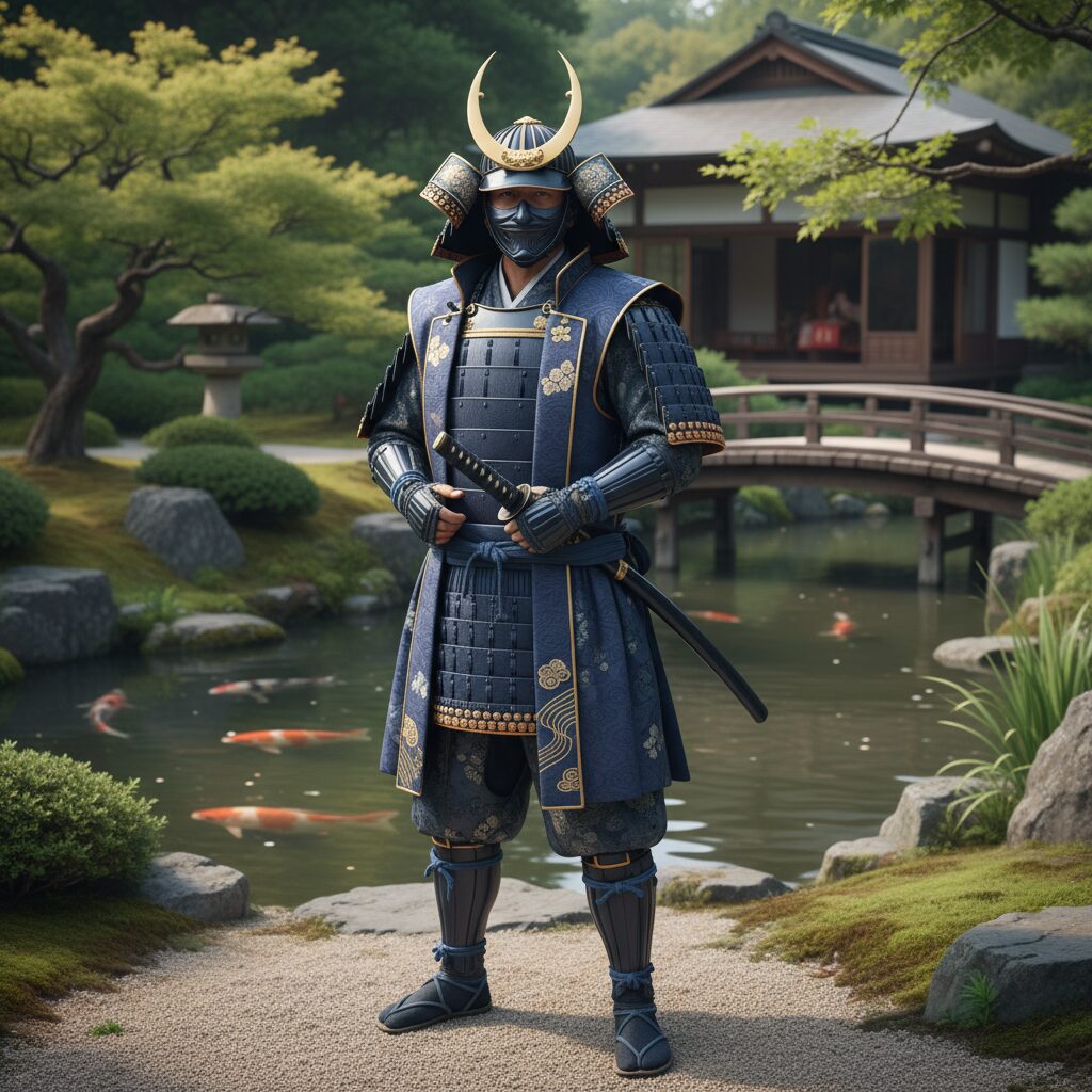 刀剣乱舞 蜂須賀虎徹の藍色を基調とした軽装姿