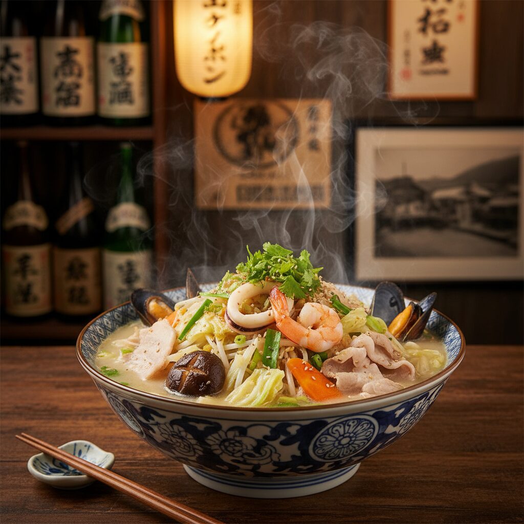 隠岐ちゃんぽん ライトハウスの具沢山で美味しそうなちゃんぽんが写ったアイキャッチ画像