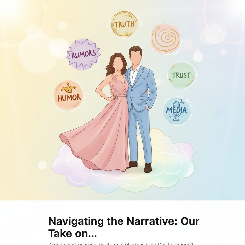 峯岸みなみさんとてつやさんの夫婦関係における噂と真実、そして強い絆を示すイラスト。