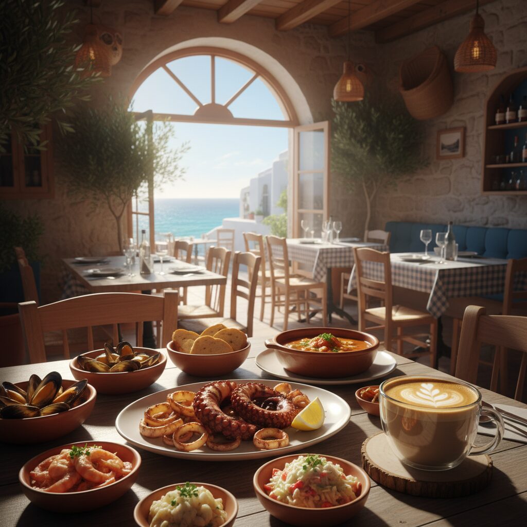 いすみ市で楽しめる新鮮な海鮮料理、ボリューム満点の定食、おしゃれなカフェランチの写真。