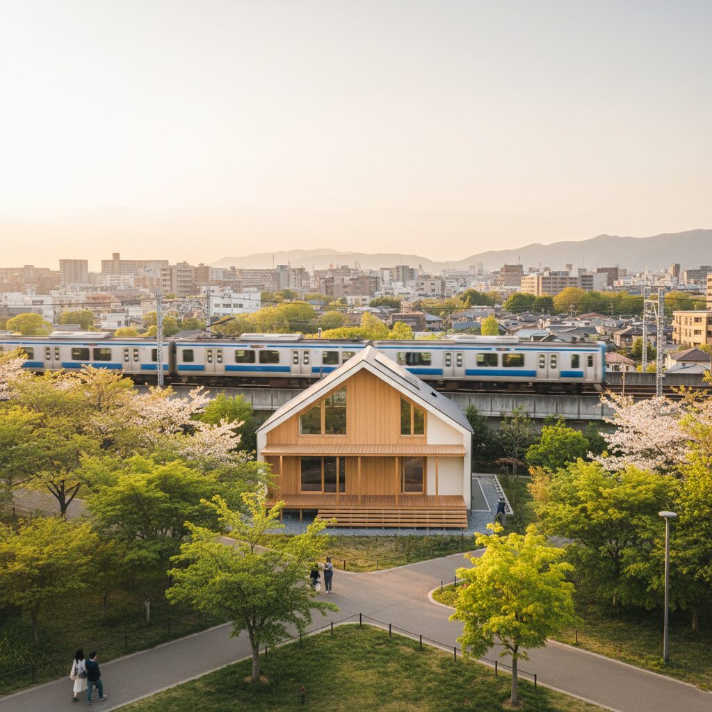 小田急線沿線にある、リノベーションされた一戸建ての風景