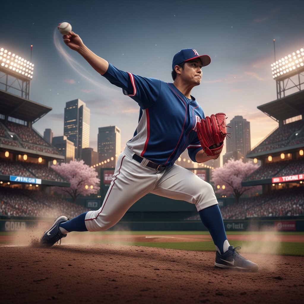 マウンド上で力投するアンソニー・ケイ投手のイメージ。