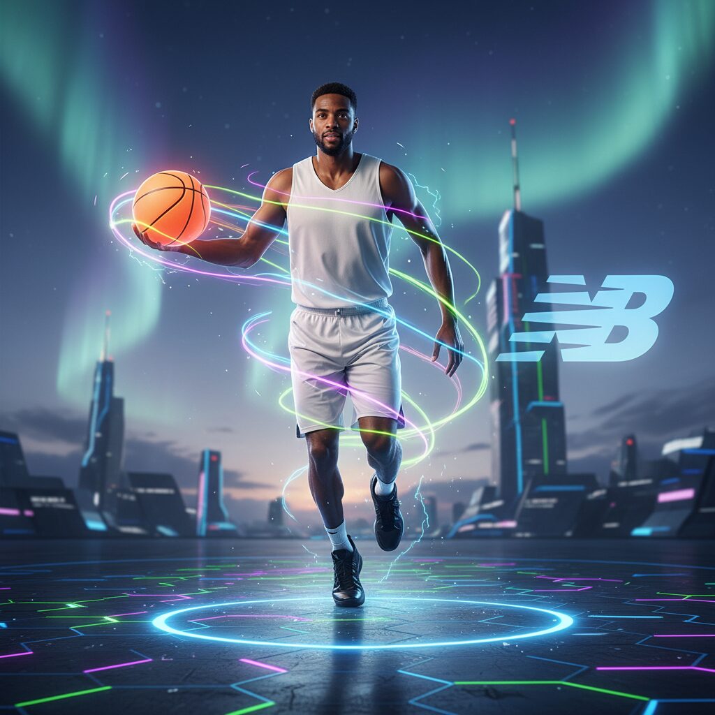 バスケットボールコートで躍動するクーパー・フラッグ選手、その才能が光る瞬間