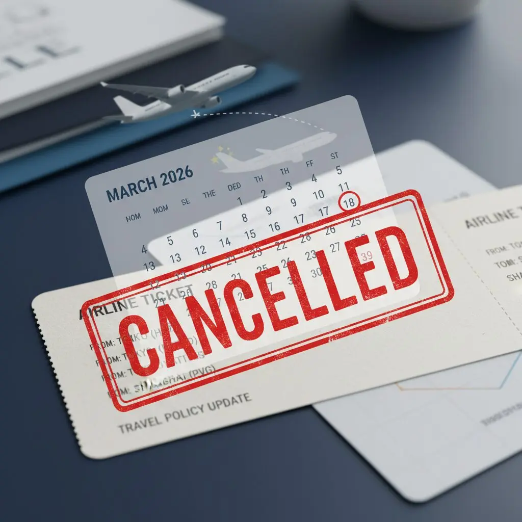 中国主要航空会社による日本路線の無料キャンセル期間延長を示す画像