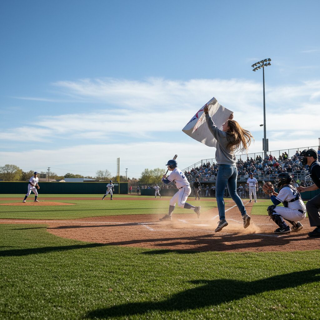 「ROOKIES」の野球部員を応援する女子生徒のイメージ。青春の輝きと情熱が伝わる。
