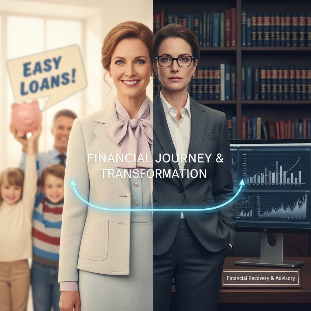 アコムCM時代の小野真弓と過払い金請求CMの小野真弓が並び立つ、時代の変化と金融のテーマを象徴する画像