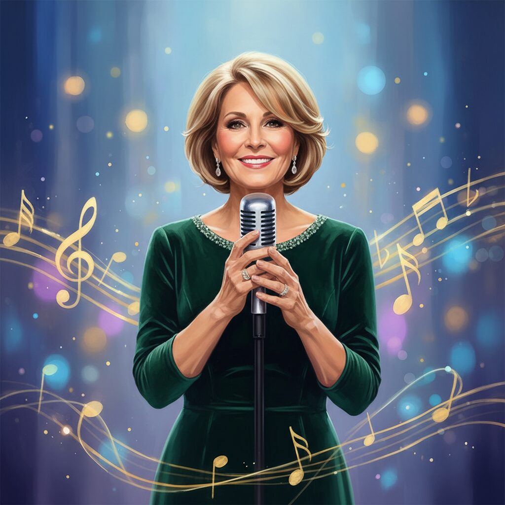 女優、歌手、司会者として活躍する鈴木杏樹が笑顔でマイクを握る、暖かく魅力的なポートレート