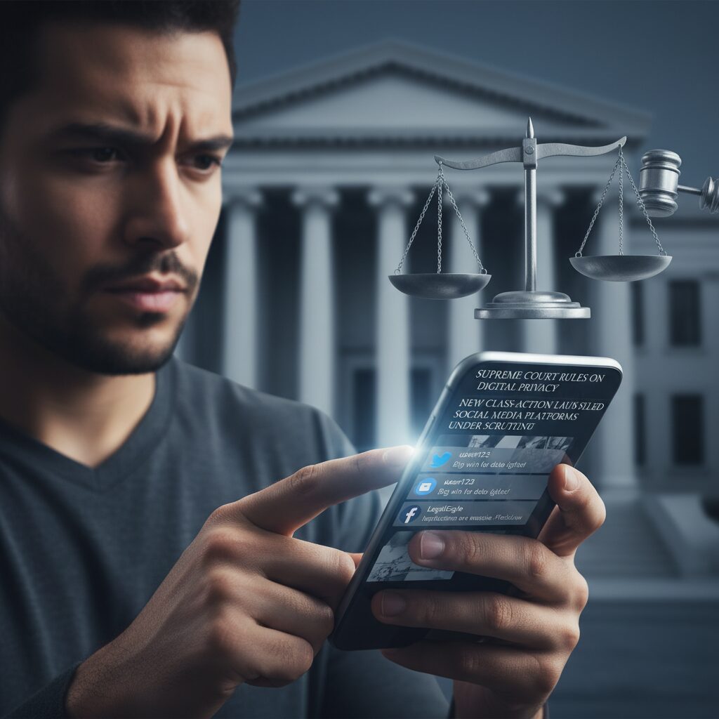 スマートフォンを見つめる人物とニュース記事、SNSのコメント。