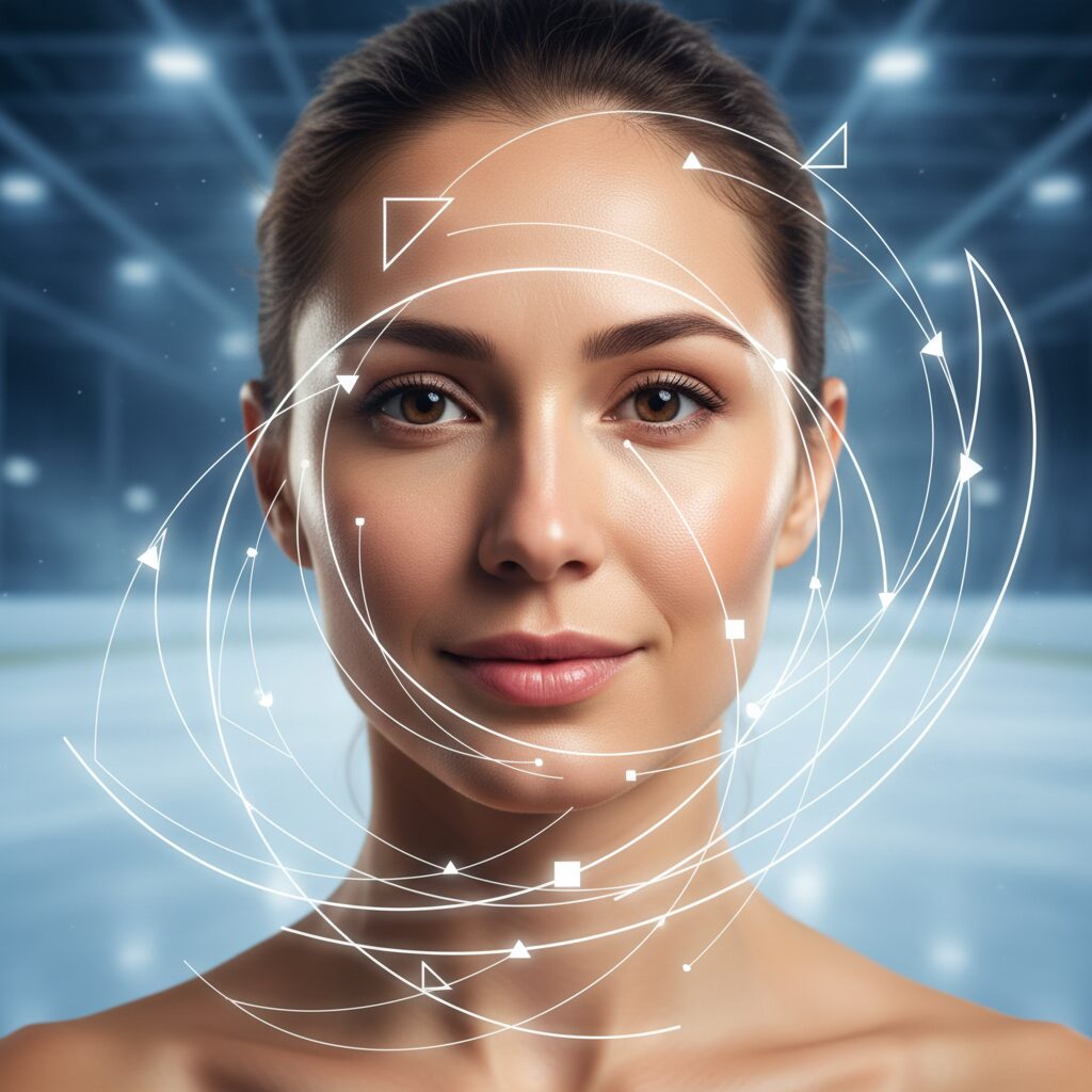 スピードスケート選手がノーメイクとナチュラルメイクで印象が変わる様子