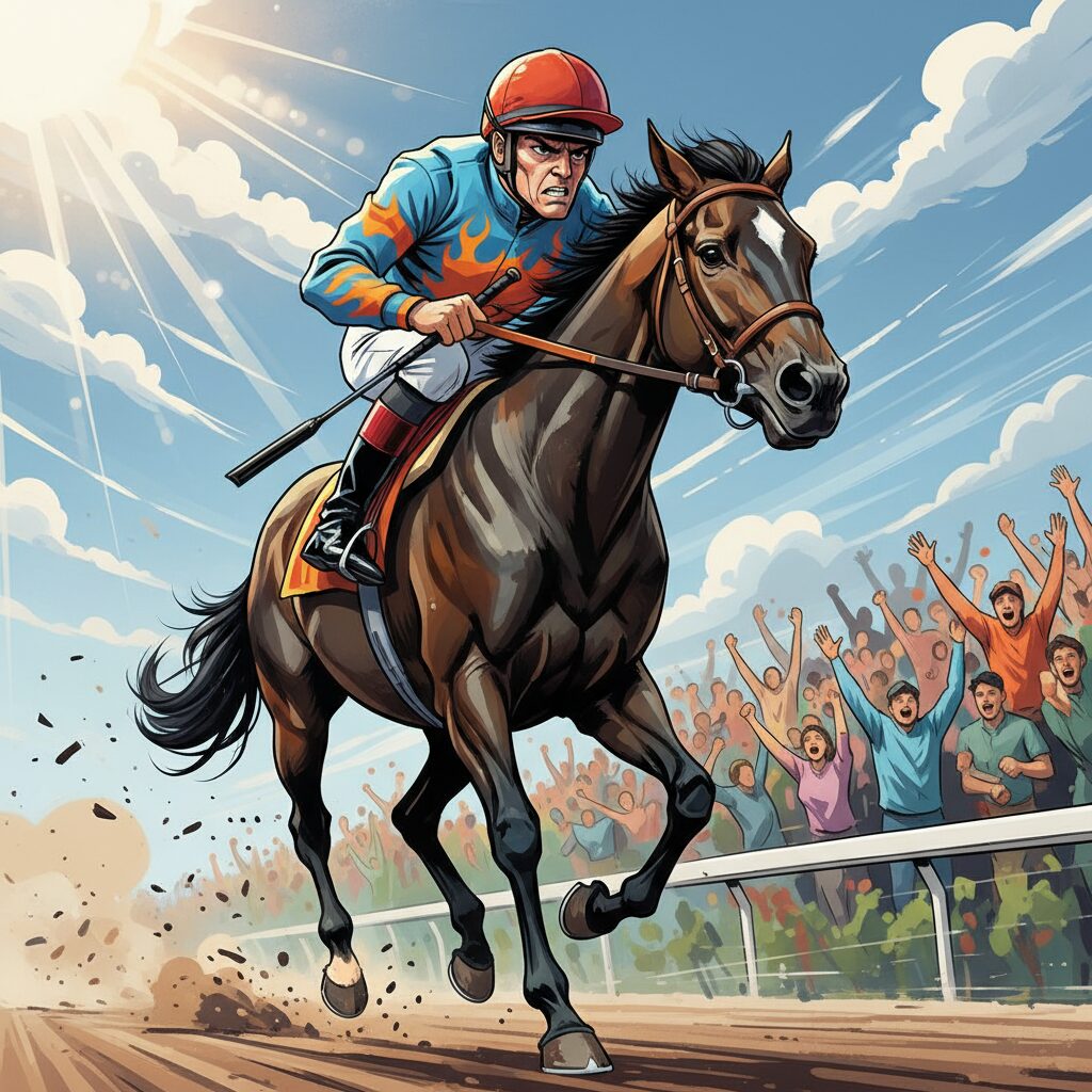 競馬で活躍する川田将雅騎手の年収と成功の秘訣を表す画像