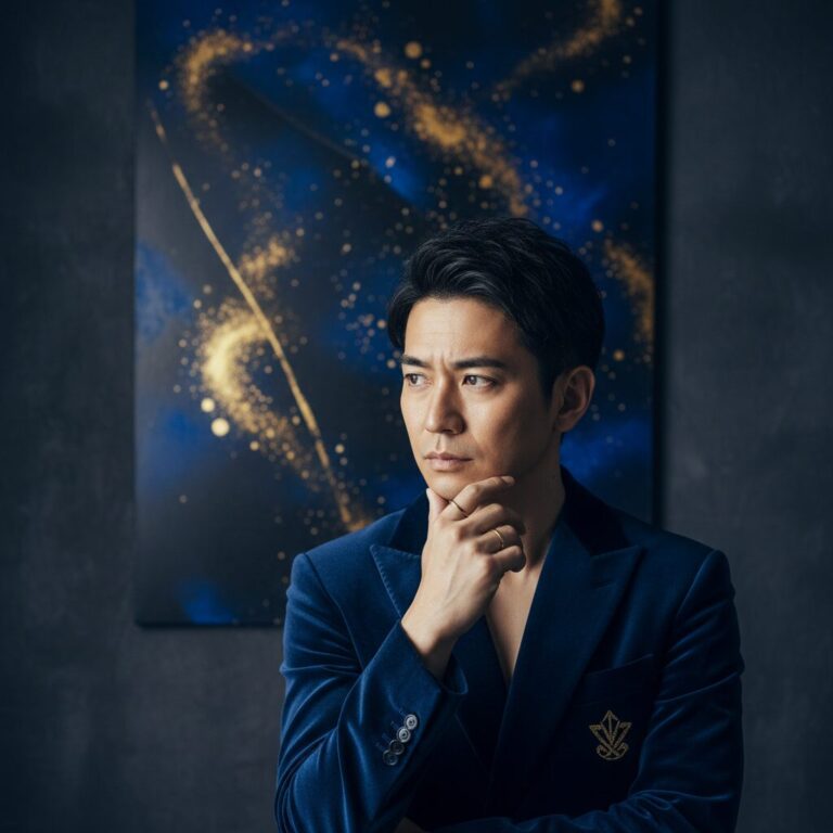 俳優・葛飾心のプロフィールと経歴をイメージした、洗練されたポートレート風の画像。