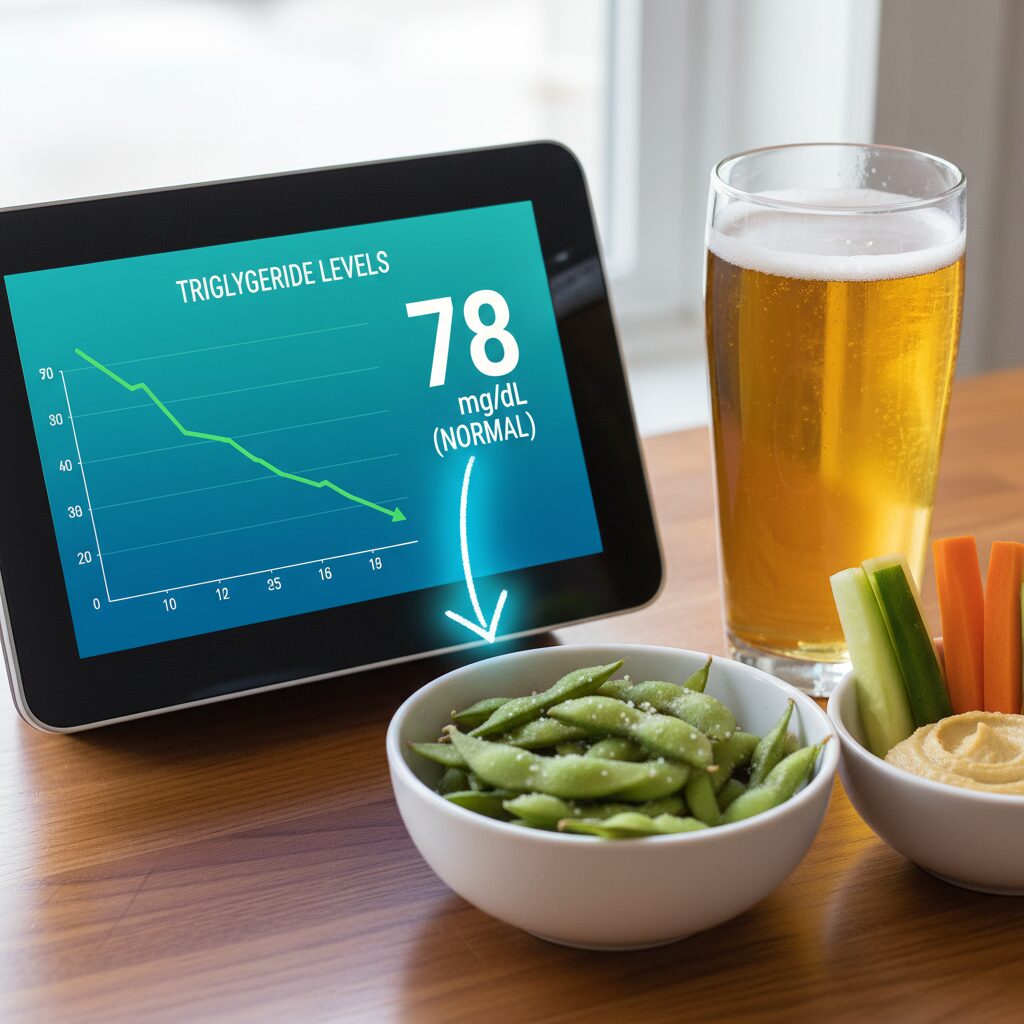 アルコール飲料と健康診断の結果を示すチャートのイメージ画像