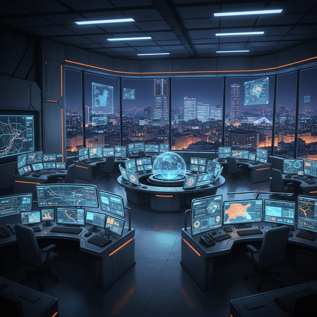 ドラマ119エマージェンシーコールの舞台となる緊急指令室のイメージ