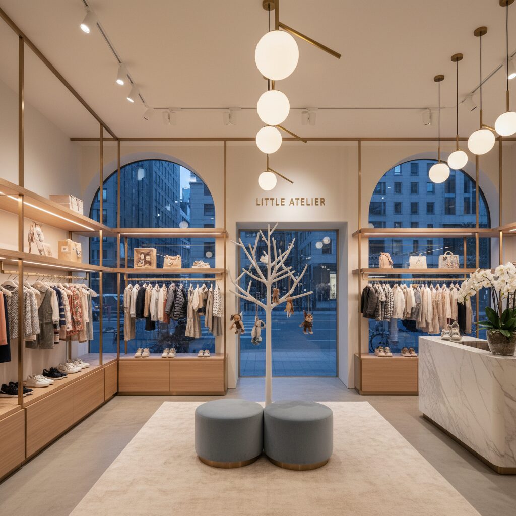 伊藤英明の妻・奥田英さんが経営する六本木の子供服セレクトショップをイメージした洗練された店内風景