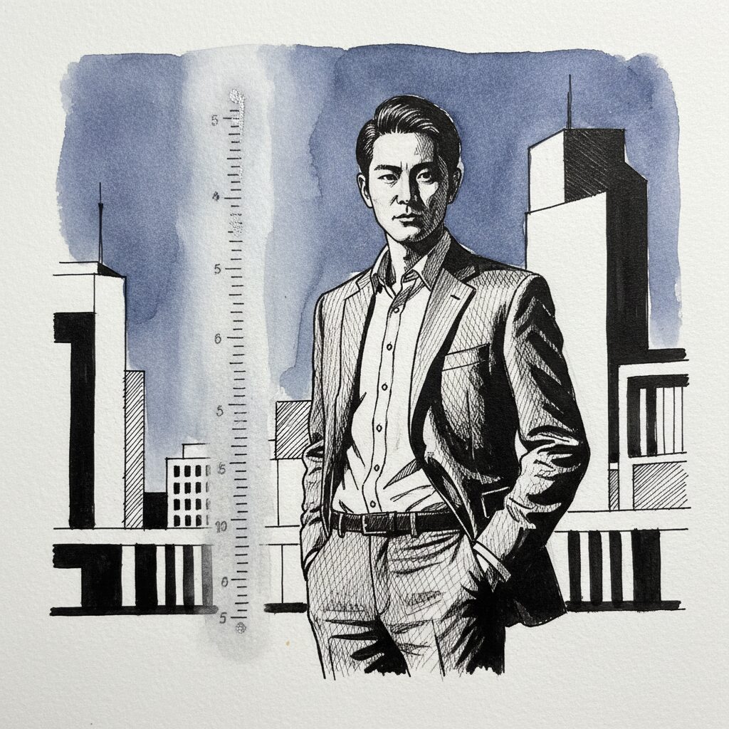 ハライチ岩井勇気のスタイリッシュなシルエットと身長情報のイメージ