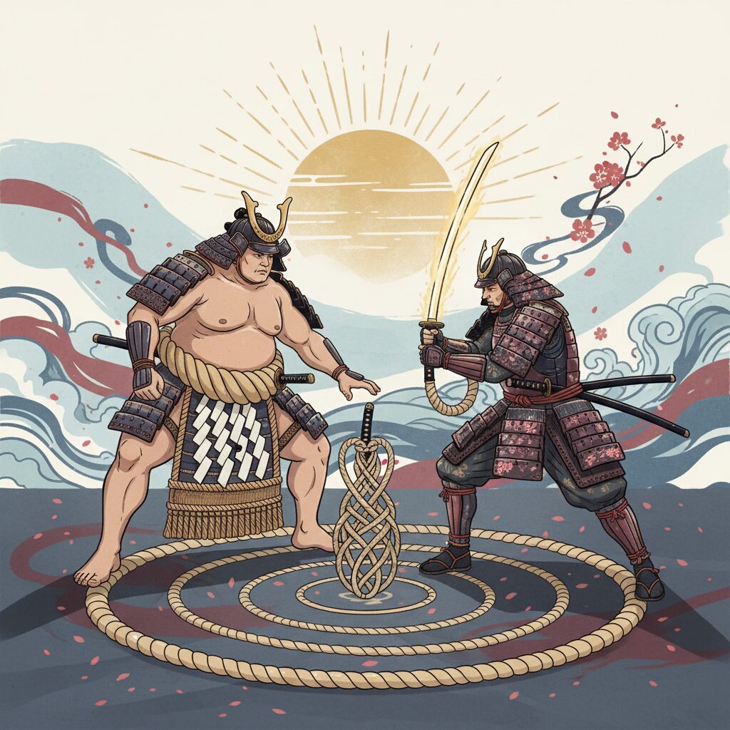 小柄な体格を克服した元大関貴景勝と湊川親方としての新たな出発を象徴するイメージ